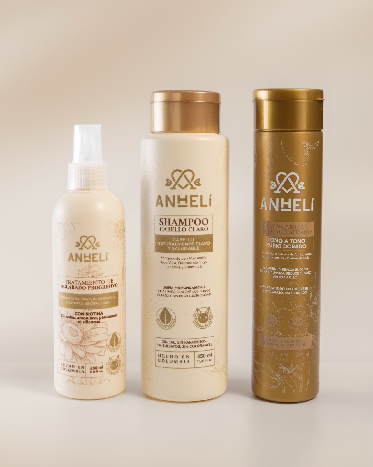 KIT 3 PROD DORADO TRATAMIENTO DE ACLARADO PROGRESIVO - Image 1